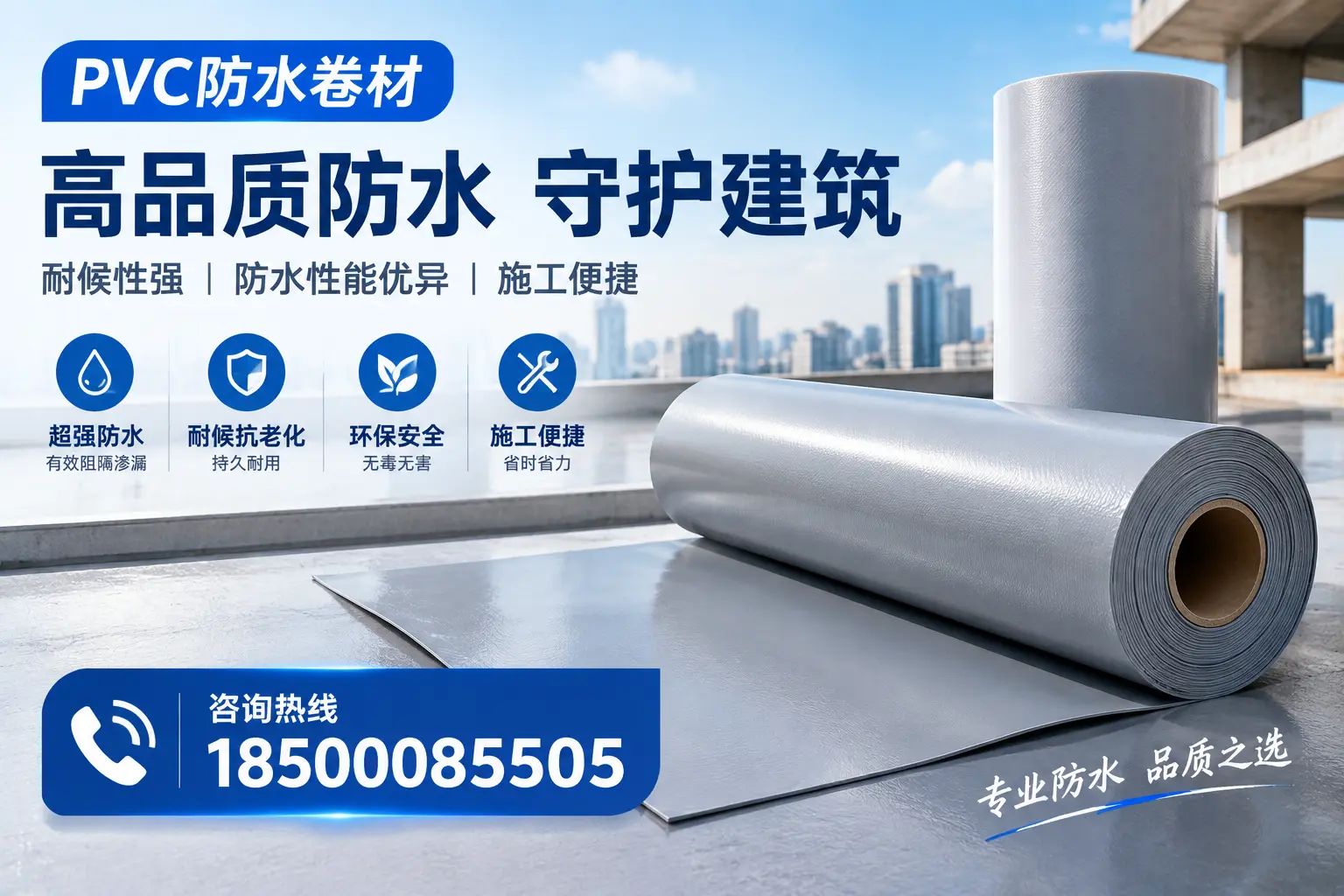PVC防水卷材的防水效果评测，适合长春的科学依据